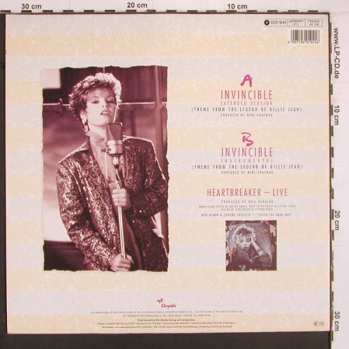 Benatar,Pat: Invincible*2 / Heartbreaker-Live, Chrysalis(601 941-213), D Ri, co, 1985 - 12inch - Y2026 - 3,00 Euro