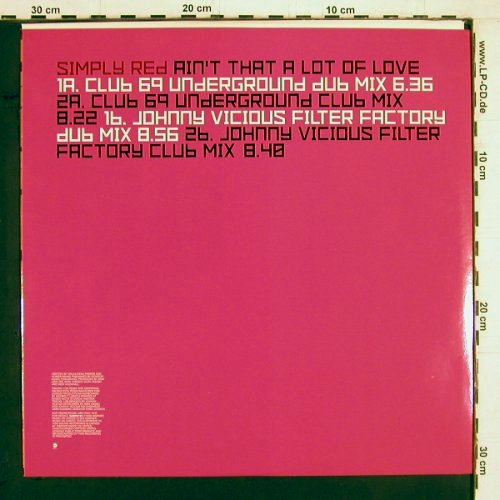 Simply Red: Ain't That A Lot Of Love*4, remixes, EW, Promo(SAM00184), UK, 1999 - 12inch - Y2054 - 4,00 Euro