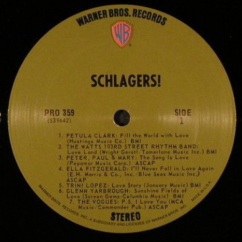 V.A.Schlagers!: Petula Clark.. Doug Kersaw, Booklet, WB, Promo(PRO 359), US, Foc, 1970 - 2LP - Y2168 - 9,00 Euro