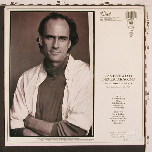 Taylor,James: Never Die Young, CBS(460434 1), Yugoslavia, 1988 - LP - Y2243 - 6,00 Euro