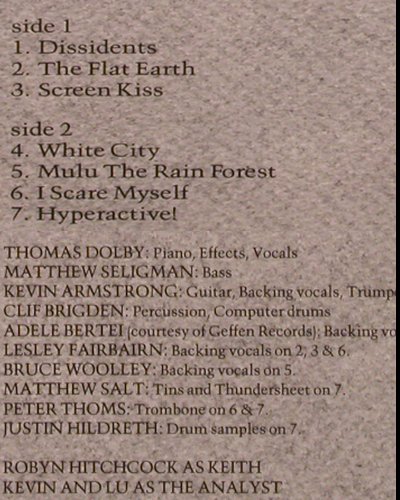 Dolby,Thomas: The Flat Earth, Capitol(ST-12309), US, co, 1984 - LP - Y2295 - 6,00 Euro