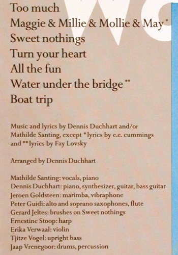 Santing,Mathilde / Dennis  Duchhart: Water Under The Bridge, WEA (240 411-1), D, 1984 Typ: LP Best.-Nr.: Y22 Preis: 6,00 Euro