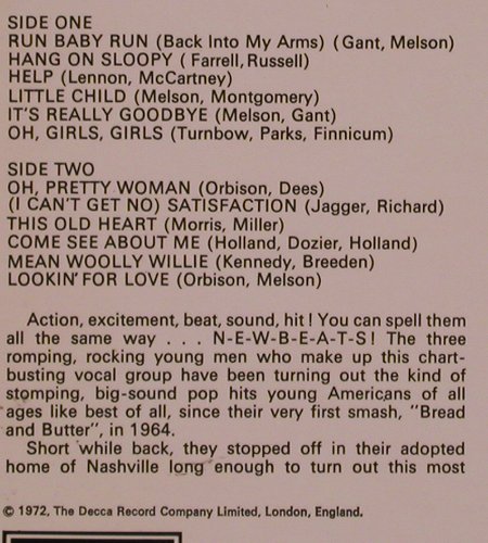 Newbeats(the): Run Baby Run, London Hickory (SHA-U 128), D, 1972 Typ: LP Best.-Nr.: Y2348 Preis: 6,00 Euro