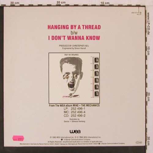 Mike & The Mechanics: Hanging By A Thread+1, WEA(258 573-0), D, co, 1986 - 12inch - Y2438 - 3,00 Euro