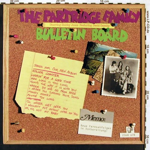 Partridge Family: Bulletin Board, Bell (2308 078), D, 1973 Typ: LP Best.-Nr.: Y25 Preis: 5,00 Euro