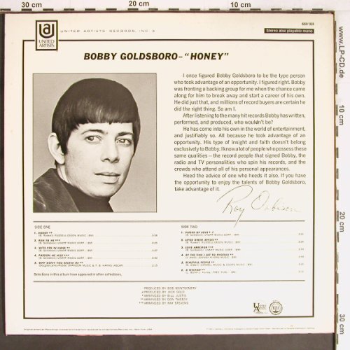 Goldsboro,Bobby: Honey, UA(669 164), D, 1968 - LP - Y2623 - 7,50 Euro