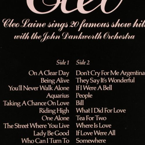 Laine,Cleo: Cleo Sings 20 Famous Show Hits, Arcade(ADE P37), UK, 1978 - LP - Y2635 - 6,00 Euro