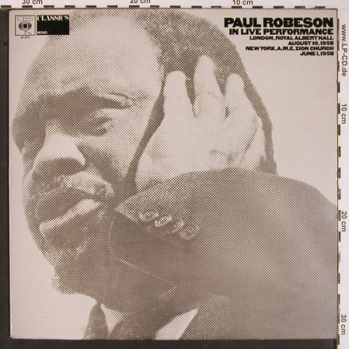 Robeson,Paul: In Live Performance London / NYC, CBS(61247), UK, Mono, 1971 - LP - Y266 - 9,00 Euro