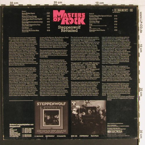 Steppenwolf: Masters Of Rock, Probe (pink Label) (C 054-95 147), D, 1973 Typ: LP Best.-Nr.: Y2857 Preis: 9,00 Euro