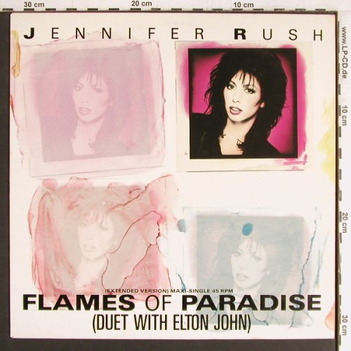 Rush,Jennifer(Duet with Elton John): Flames Of Paradise*2+1, CBS(650865 6), D, 1987 - 12inch - Y2943 - 3,00 Euro