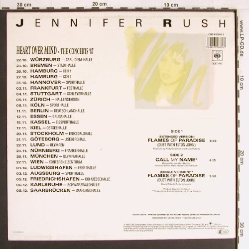 Rush,Jennifer(Duet with Elton John): Flames Of Paradise*2+1, CBS(650865 6), D, 1987 - 12inch - Y2943 - 3,00 Euro