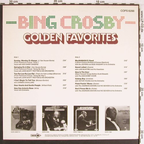 Crosby,Bing: Golden Favorites, MCA Coral(COPS 6288), D, 1973 - LP - Y3266 - 7,50 Euro