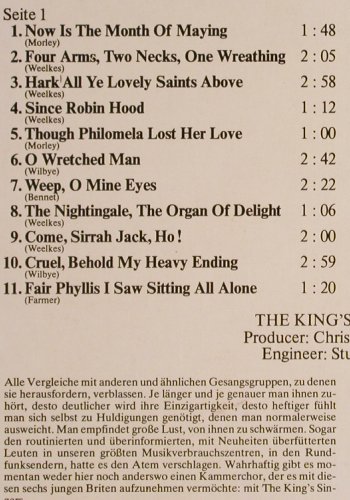 King's Singers: Madrigal Collection, Aves, Club Ed.(26 815-1), D,  - LP - Y3345 - 9,00 Euro