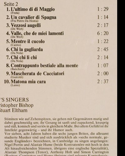 King's Singers: Madrigal Collection, Aves, Club Ed.(26 815-1), D,  - LP - Y3345 - 9,00 Euro
