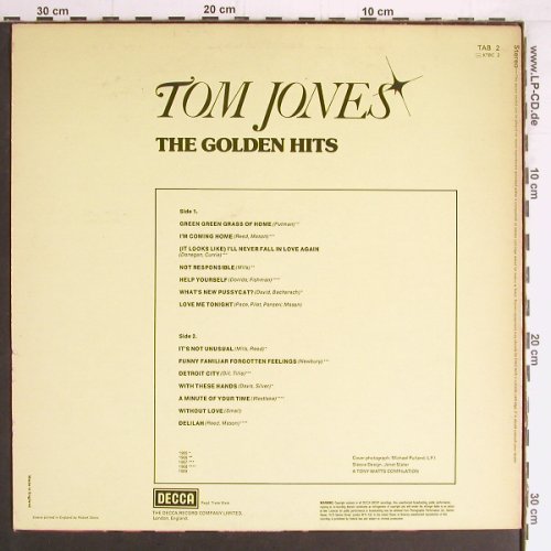 Jones,Tom: The Golden Hits, Decca(TAB 2), UK,  - LP - Y3352 - 6,00 Euro