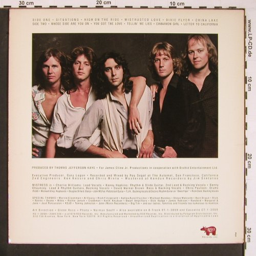 Mistress: Same, RSO (RS-1-3059), US, 1979 Typ: LP Best.-Nr.: Y339 Preis: 5,00 Euro