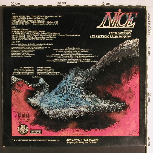 Nice: Ars Longa Vita Brevis, Charly/Bellaphon (BBS 2512), D, 1975 Typ: LP Best.-Nr.: Y3408 Preis: 9,00 Euro