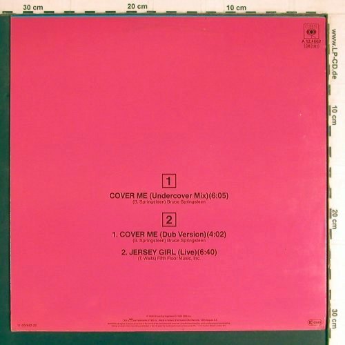 Springsteen,Bruce: Cover Me (Undercover Mix)*2+1, CBS (A 12.4662), NL, 1984 Typ: 12" Best.-Nr.: Y3437 Preis: 5,00 Euro