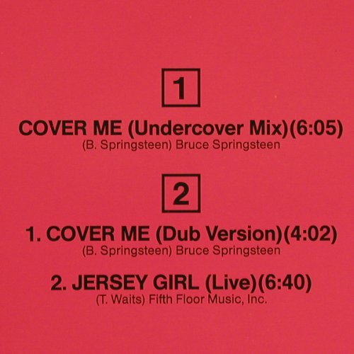 Springsteen,Bruce: Cover Me (Undercover Mix)*2+1, CBS (A 12.4662), NL, 1984 Typ: 12" Best.-Nr.: Y3437 Preis: 5,00 Euro
