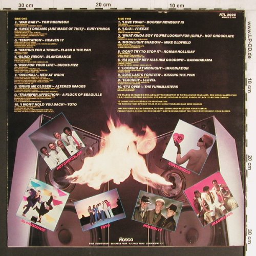 V.A.Hits On Fire: 20 Scorching Tracks, Ronco (RTL 2095), UK, 1983 Typ: LP Best.-Nr.: Y3473 Preis: 5,00 Euro