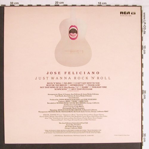 Feliciano,Jose: Just Wanna Rock'n'Roll, RCA Victor(RS 1016), UK, 1975 - LP - Y3507 - 7,50 Euro