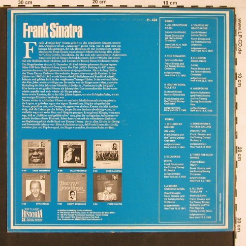 Sinatra,Frank: The Young,Orign. Aufnahmen 1939-42, Historia (H-624), D, 1970 Typ: LP Best.-Nr.: Y350 Preis: 6,00 Euro