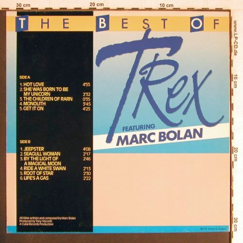T.Rex feat. Marc Bolan: The Best Of, m-/vg+, Polydor(HO-13), E/NL, Ri, 1971 - LP - Y3511 - 5,00 Euro