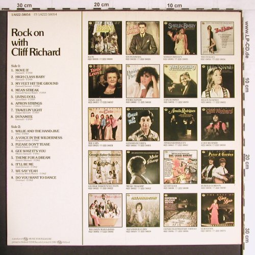 Richard,Cliff: Rock On With, MFP (1A022-58054), NL, 1980 Typ: LP Best.-Nr.: Y3521 Preis: 6,00 Euro