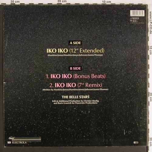 Belle Stars: Iko Iko*3 (ext,beats,7"rmx), Capitol(20 3317 6), EU, 1982 - 12inch - Y3564 - 3,00 Euro