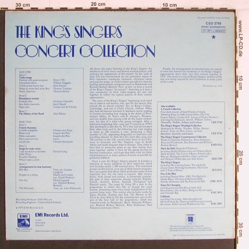King's Singers: Concert Collection, EMI(CSD 3766), UK, 1976 - LPQ - Y3749 - 6,00 Euro