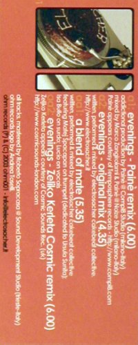 Electrosacher: Evenings*3+1  EP, m /vg+, Ohm Rec. (OHM 001), I, 2003 Typ: 12" Best.-Nr.: Y3825 Preis: 6,00 Euro