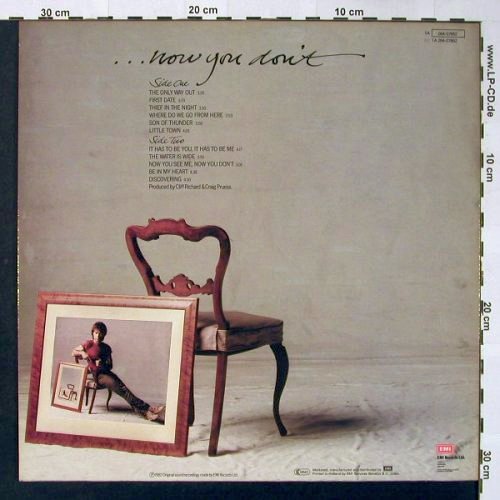 Richard,Cliff: Now You See Me...Now You Don't, EMI (064-07652), NL, 1982 Typ: LP Best.-Nr.: Y4058 Preis: 6,00 Euro