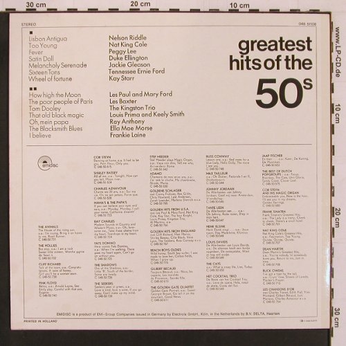 V.A.Greatest Hits of the Fifties: Nelson Riddle.. Frankie Laine, Emidisc (048-51.108), NL Typ: LP Best.-Nr.: Y4118 Preis: 5,00 Euro