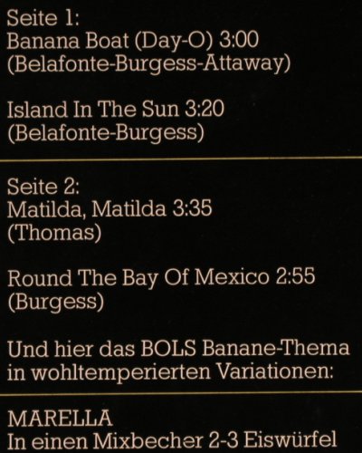 Belafonte,Harry: Klassiker z. Trinken & Hören 2, RCA / BOLS Banane(36.20001), D, 4Tr., 1979 - 12inch - Y4122 - 4,00 Euro