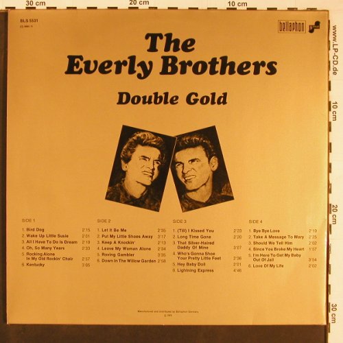Everly Brothers: Double Gold, Foc, Bellaphon(BLS 5531), D, 1975 - 2LP - Y414 - 9,00 Euro