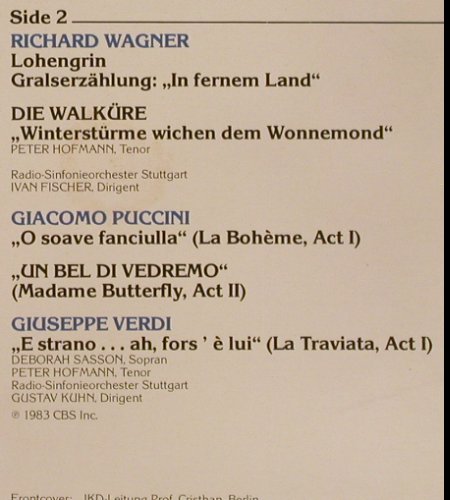 Hofmann,Peter & Deborah Sasson: Lieblingslieder, V.A., CBS(LSP 15 654), D, 1984 - LP - Y4235 - 6,00 Euro