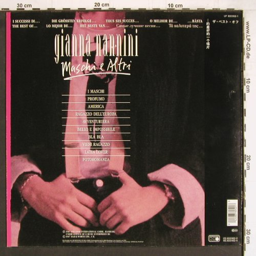 Nannini,Gianna: Maschi E Altri, Metronome (833 952-1), D, 1987 Typ: LP Best.-Nr.: Y4414 Preis: 6,00 Euro