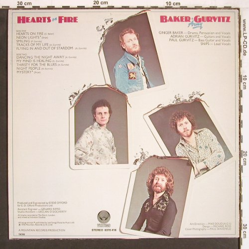 Baker Gurvitz Army: Hearts On Fire, m-/vg+, Vertigo (6370 416), S, 1976 Typ: LP Best.-Nr.: Y4467 Preis: 7,50 Euro