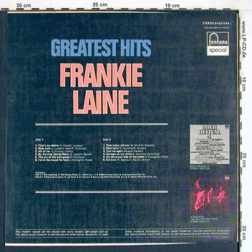 Laine,Frankie: Greatest Hits (1955), Fontana, Ri(6430 044), D,  - LP - Y4592 - 6,00 Euro