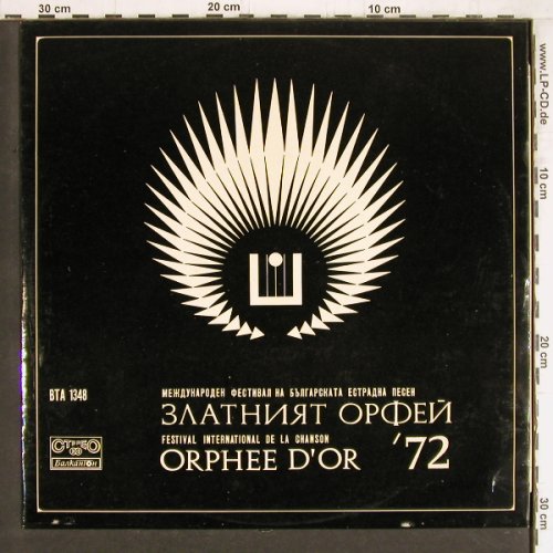 V.A.Festival Intern. de la Chanson: Orphee D'Or '72, Balkanton (BTA 1348), , 1972 Typ: LP Best.-Nr.: Y4719 Preis: 7,50 Euro