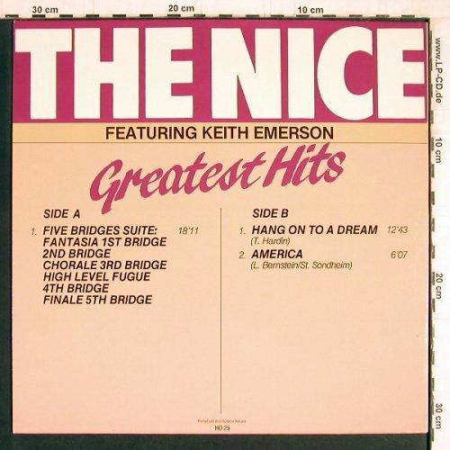 Nice: Greatest Hits, Philips, Ri (HO 25), NL Typ: LP Best.-Nr.: Y4734 Preis: 6,00 Euro