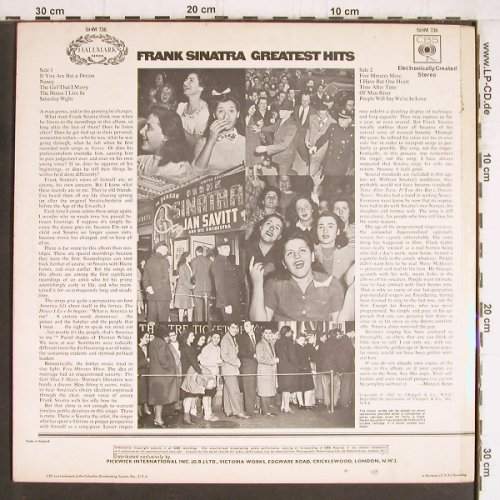 Sinatra,Frank: Greatest Hits-The Early Years, Hallmark/CBS (SHM 736), UK Typ: LP Best.-Nr.: Y4786 Preis: 6,00 Euro