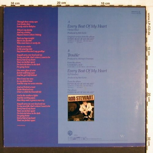 Stewart,Rod: Every Beat Of My Heart(Tartan Mix), WB (920 511-0), D, +Poster, 1986 Typ: 12" Best.-Nr.: Y4873 Preis: 4,00 Euro