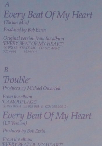 Stewart,Rod: Every Beat Of My Heart(Tartan Mix), WB (920 511-0), D, +Poster, 1986 Typ: 12" Best.-Nr.: Y4873 Preis: 4,00 Euro