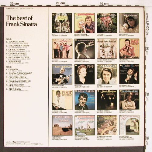 Sinatra,Frank: The Best Of, MFP (1A022-58137), NL, Ri, 1977 Typ: LP Best.-Nr.: Y4921 Preis: 6,00 Euro