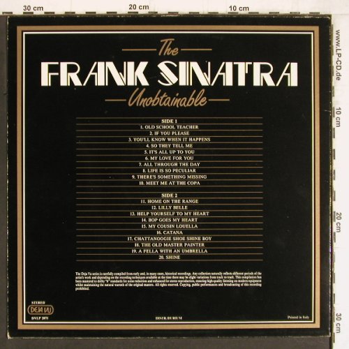 Sinatra,Frank: The Unobtainable, 20 Rare Greatest, Deja Vu (DVLP 2071), I, Ri, 1987 Typ: LP Best.-Nr.: Y4922 Preis: 6,00 Euro