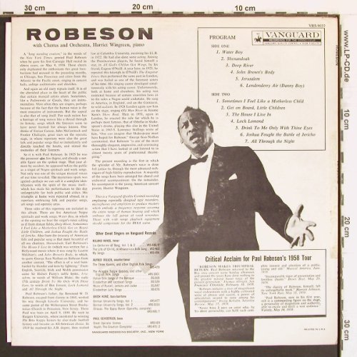 Robeson,Paul: Same, with Chorus and Orch., Vanguard (VRS-9037), US, m-/vg+ Typ: LP Best.-Nr.: Y4963 Preis: 6,00 Euro