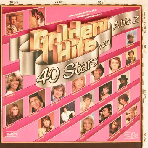 V.A.Goldene Hits: 40 Stars von A bis Z, Foc, SR International (40 850 0), D, 1984 Typ: 2LP Best.-Nr.: Y5186 Preis: 6,00 Euro