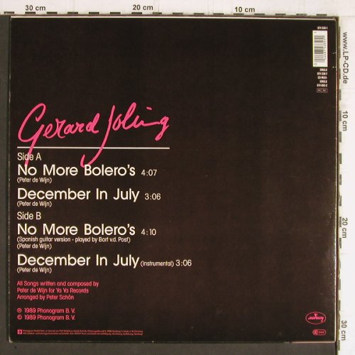 Joling,Gerard: No More Bolero's*2+2, Mercury(), D, 1989 - 12inch - Y5388 - 3,00 Euro