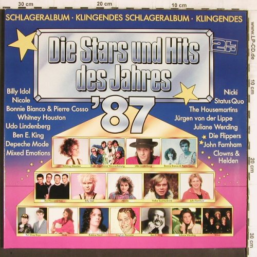 V.A.Die Stars und Hits d. Jahres'87: Whitney Houston.. St.Remmler, Foc, SR (14 836 1), D, 1987 Typ: 2LP Best.-Nr.: Y5418 Preis: 6,00 Euro